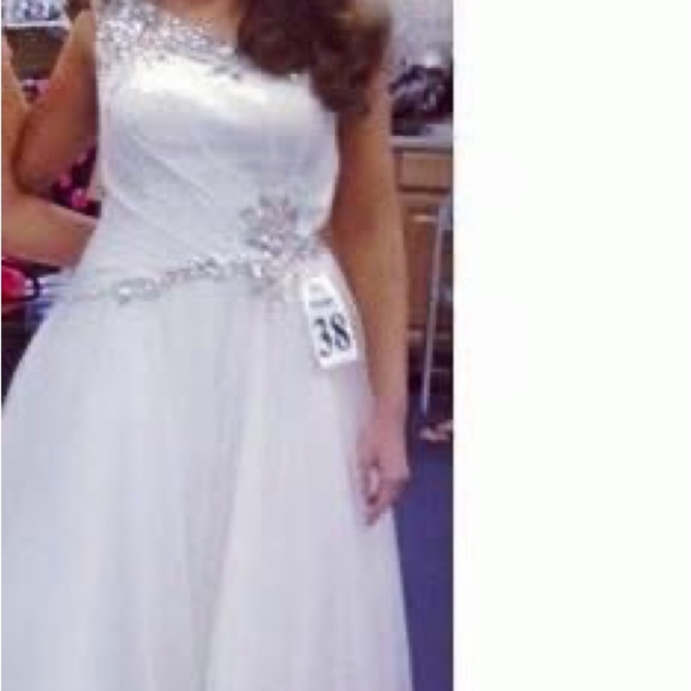 Elegant White Pageant Gown